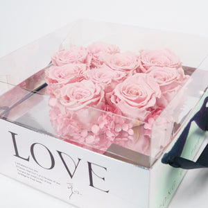 Romantic Love Heart in Square Shadow Box