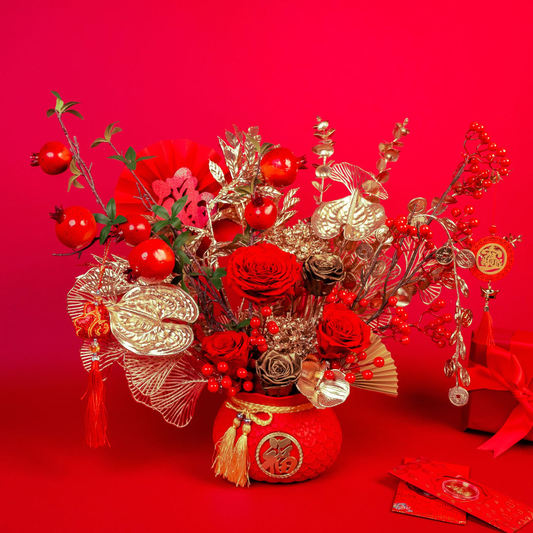 Fortune Red Grand Sac | Chinese Lunar New Year Arrangement
