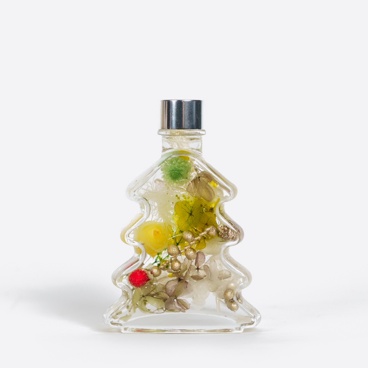 Christmas Tree Style Japanese Herbarium Mixed Floral Bottle