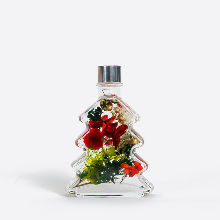 Christmas Tree Style Japanese Herbarium Mixed Floral Bottle