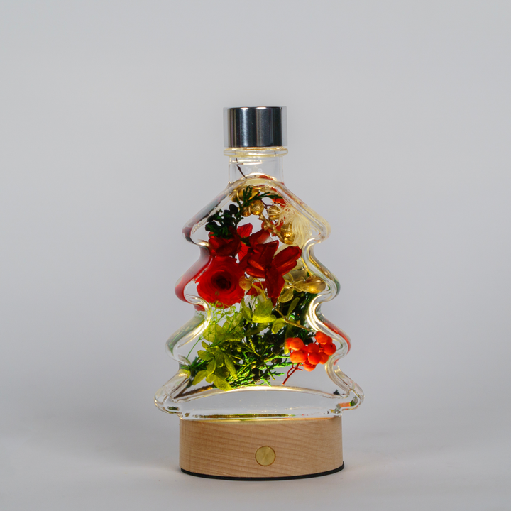 Christmas Tree Style Japanese Herbarium Mixed Floral Bottle