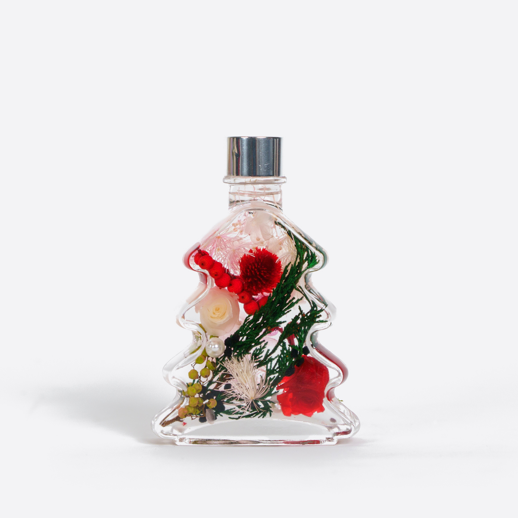 Christmas Tree Style Japanese Herbarium Mixed Floral Bottle Christmas Tree Style Japanese Herbarium Mixed Floral Bottle