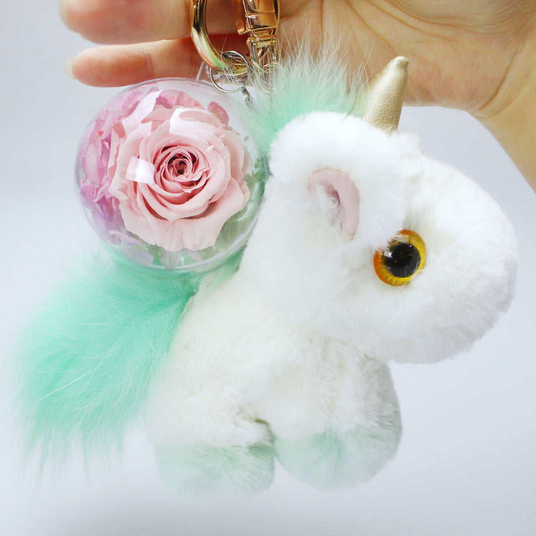 Plush Unicorn Keychain