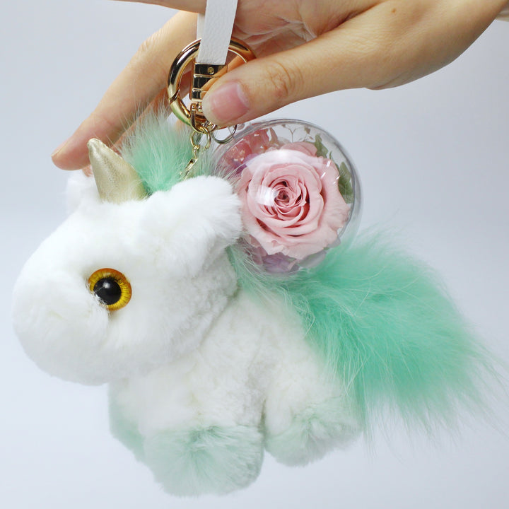 Plush Unicorn Keychain