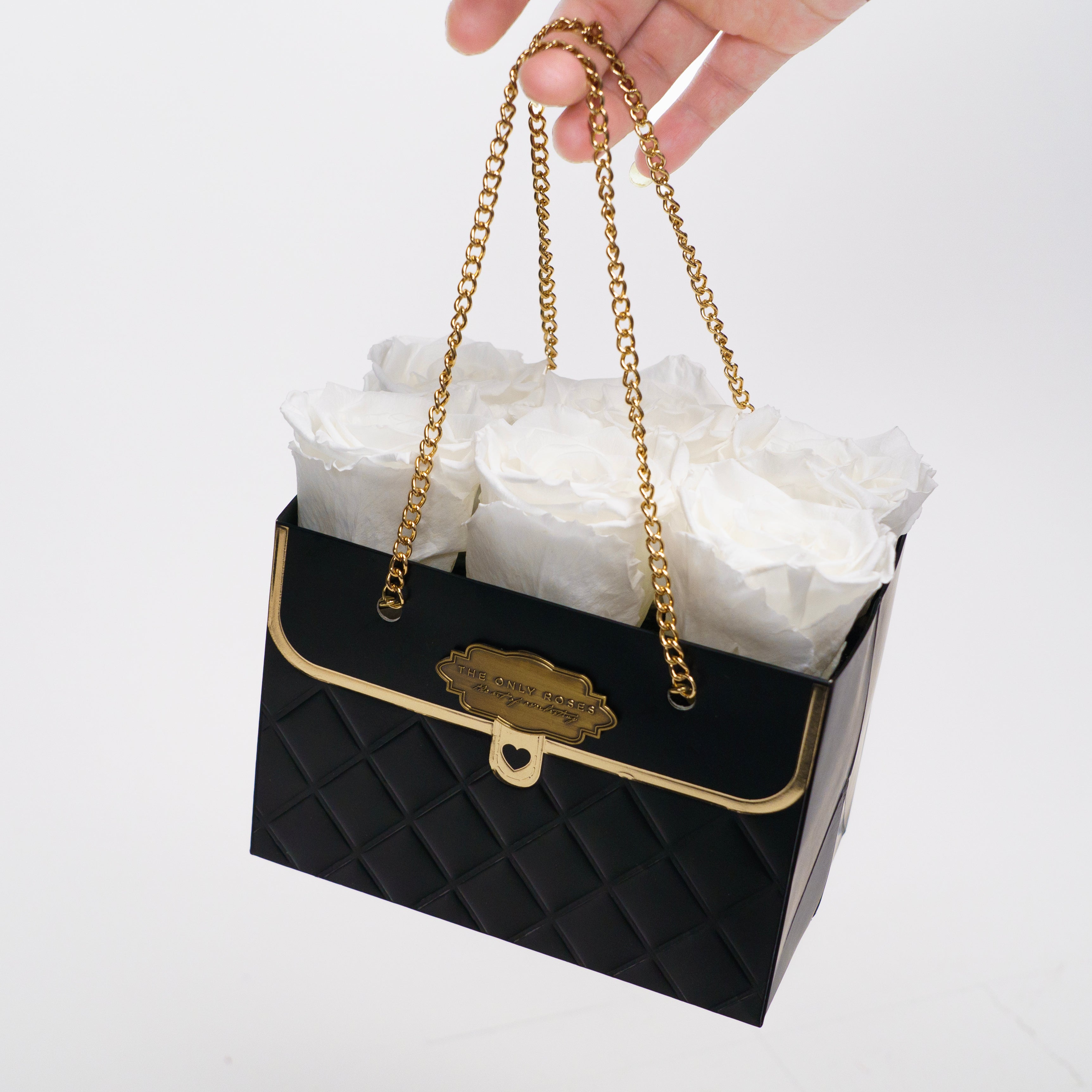 Black Classic Rose Purse Hat Box – TheOnlyRoses