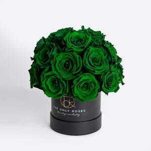 Black Classic Small Round Hat Box Rose Dome