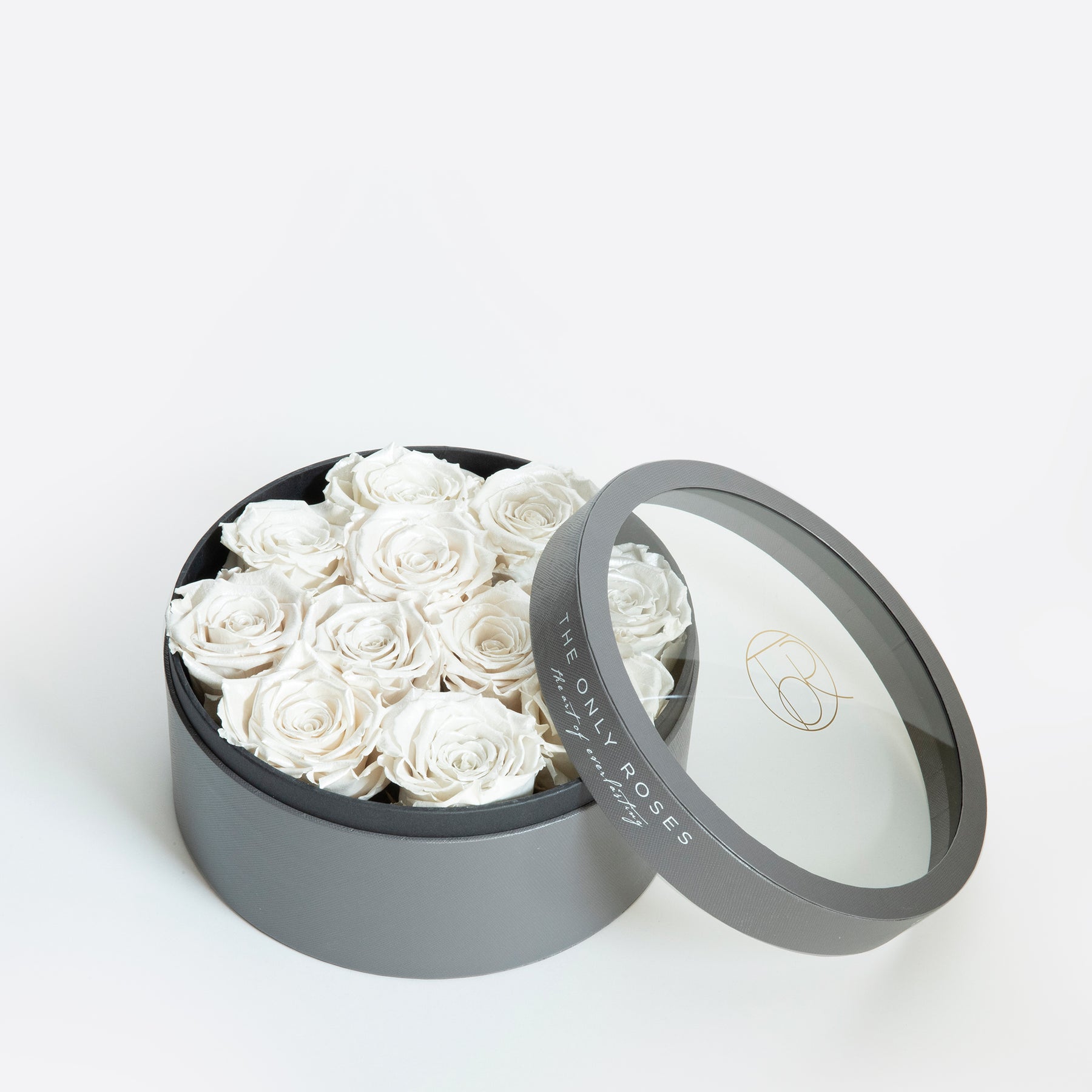Gray Classic Small Round Shadow Box – TheOnlyRoses
