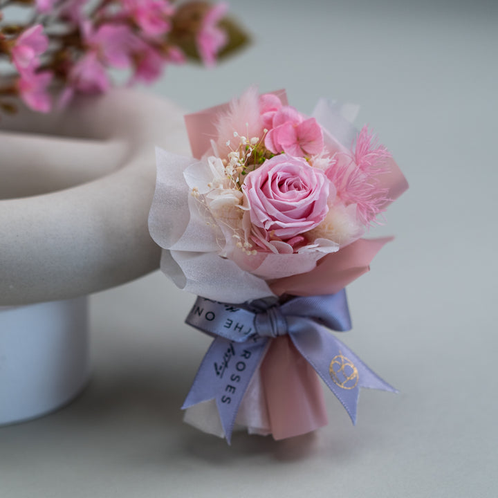 Mini Flower Bouquet Car Vent Decor - Blush Rose