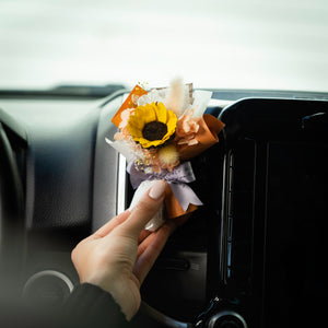 Mini Flower Bouquet Car Vent Decor - Sunflower
