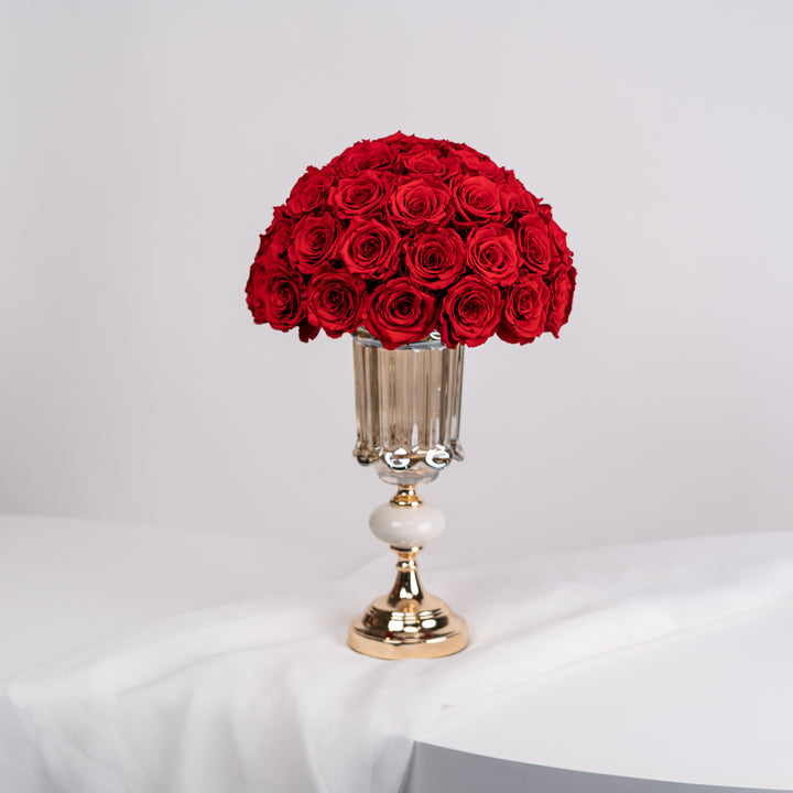 Glass Vase Everlasting Rose Dome