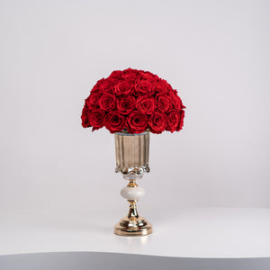 Glass Vase Everlasting Rose Dome