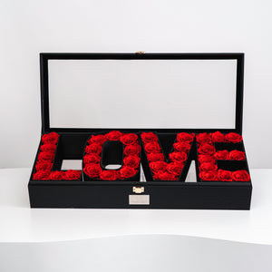 LOVE Letter Black Classic Rose Box