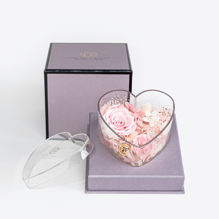 Heart Jewelry Box Mixed Floral