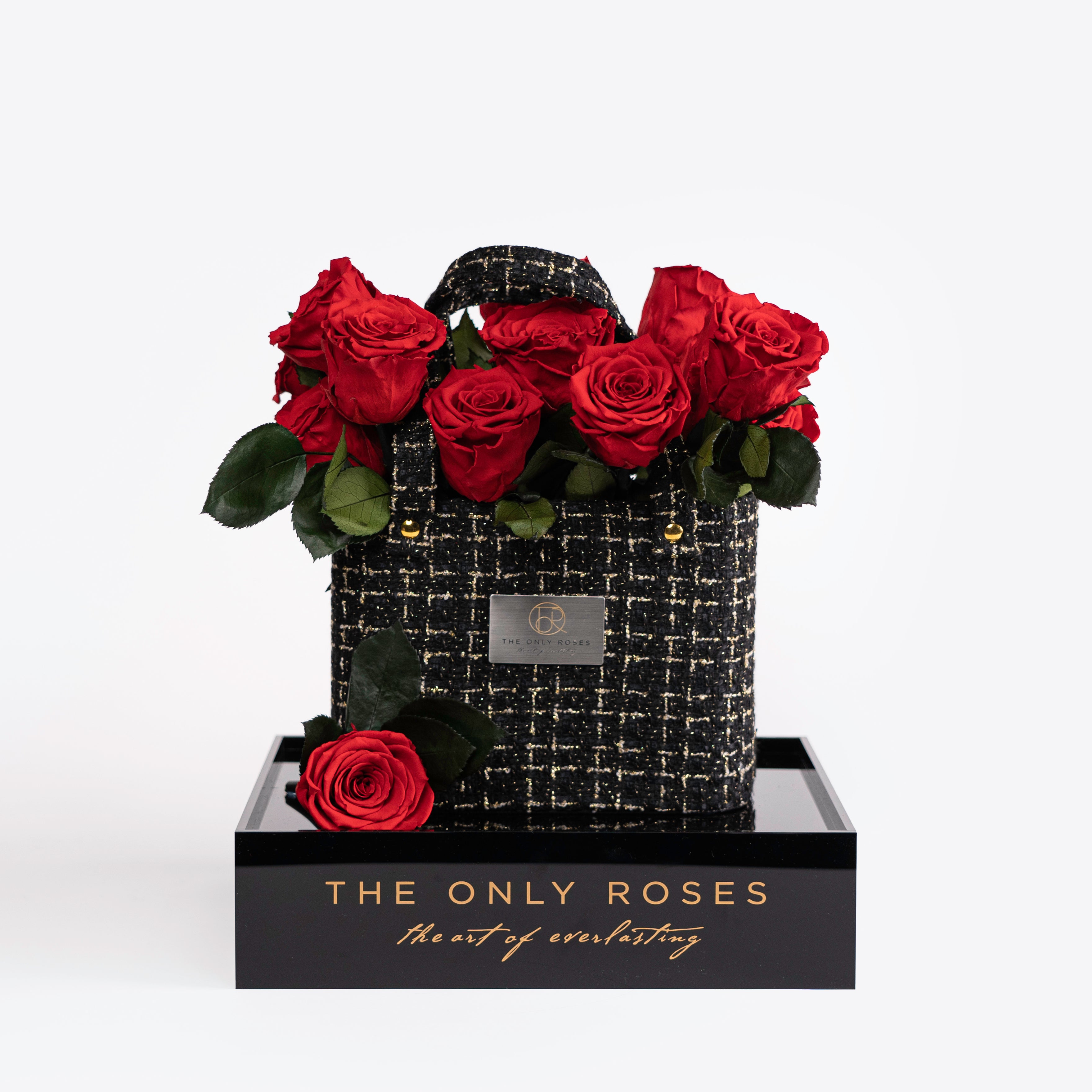 Chala Red Rose Crescent Crossbody Handbag – True Betty Boutique