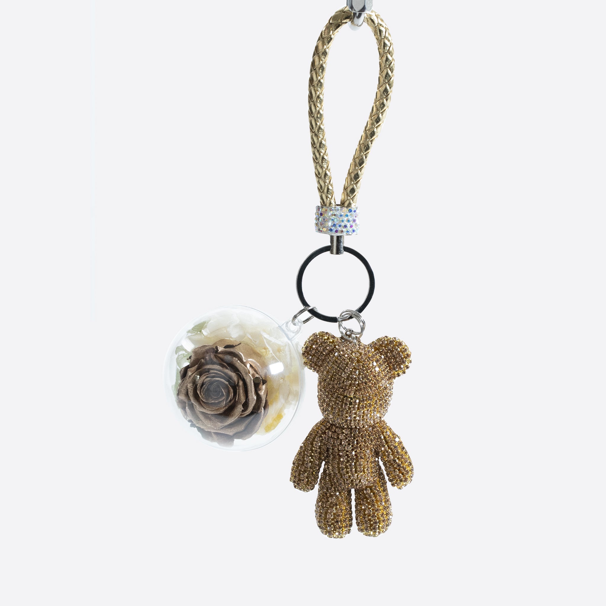 The Only Roses Everlasting Preserved Rose Bear Keychain