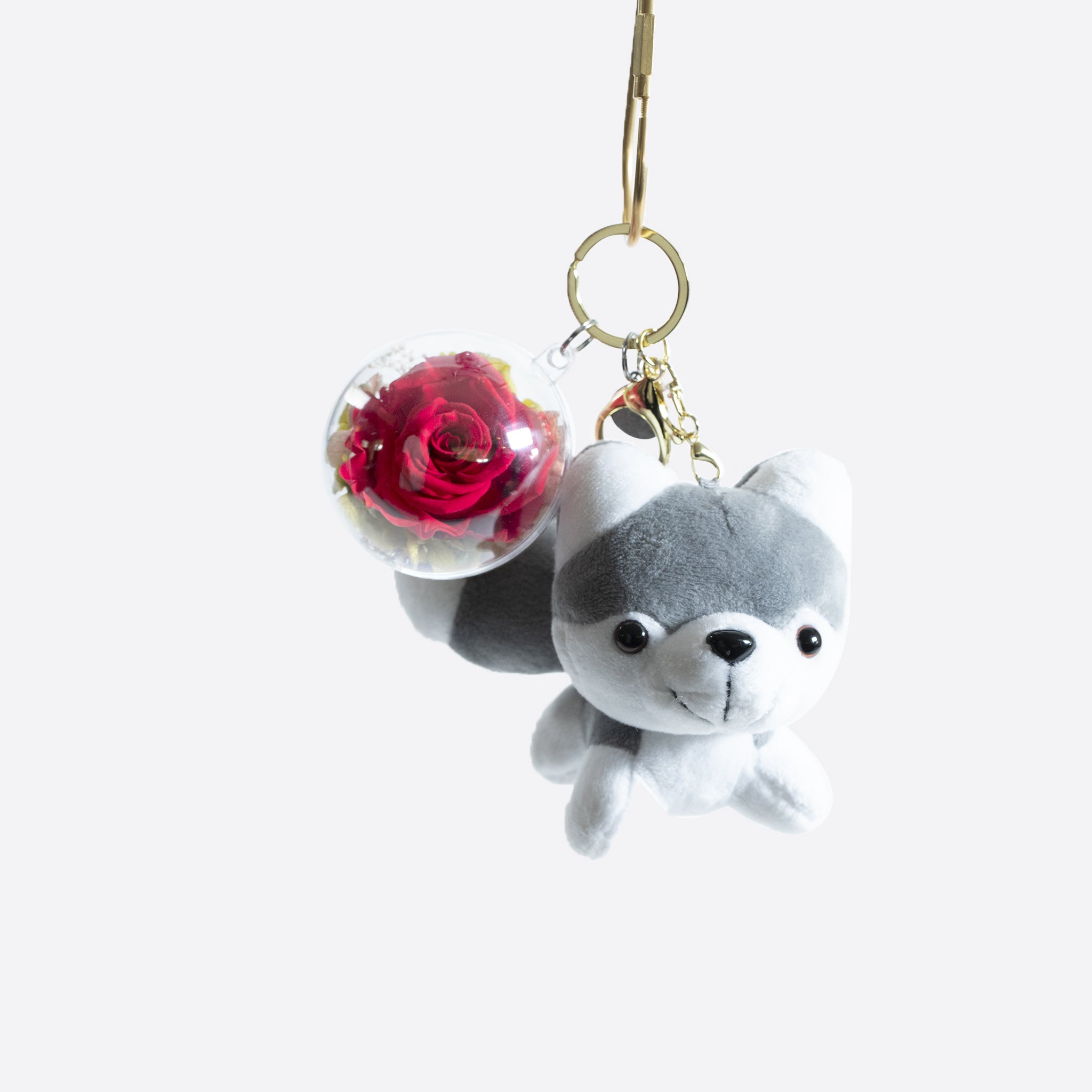 Soft Fur Dog Keychain